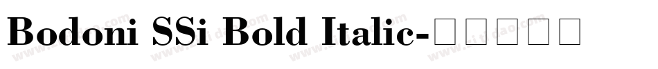 Bodoni SSi Bold Italic字体转换